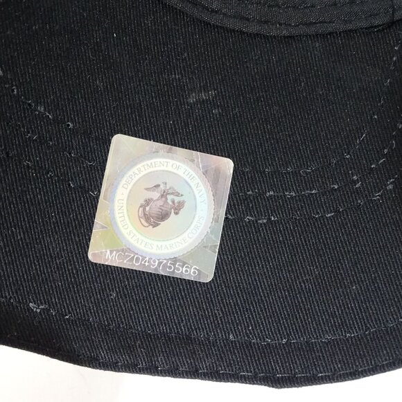 USMC Semper Fi Black Baseball Cap Adjustable Strapback Trucker Hat One Size - Picture 6 of 10